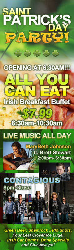 St. Patrick's Day specials